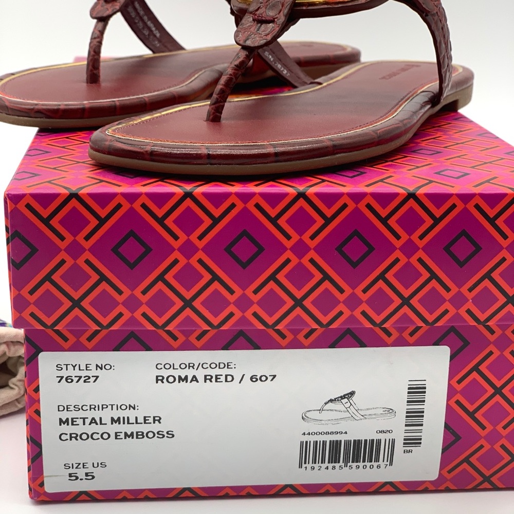 TORY BURCH MILLER METAL-LOGO SANDAL - Picture 8 of 10